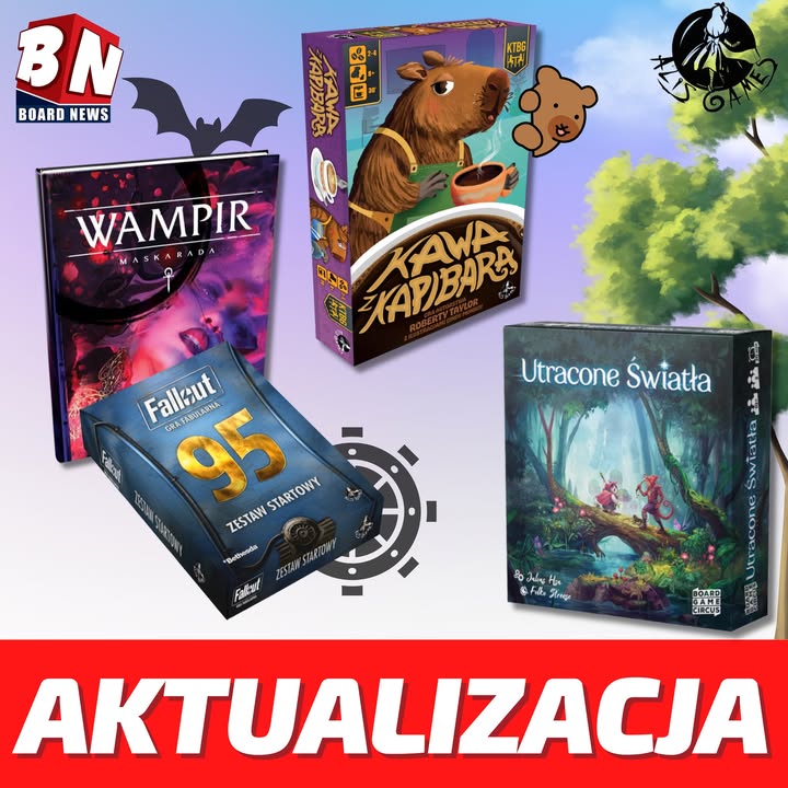 Alis Games – Utracone Światła, Kawa z kabiparą, Fallout, Wampir: Maskarada 