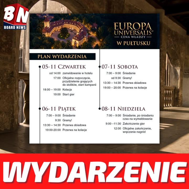 Wydarzenie – Europa Universalis: Cena władzy w Pułtusku