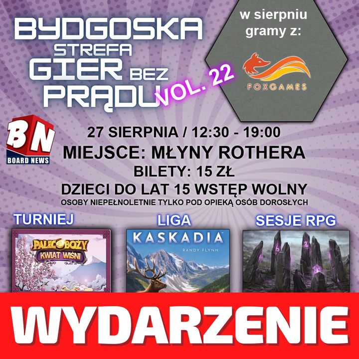 Wydarzenie - Bydgoska Strefa Gier Bez Prądu vol.22