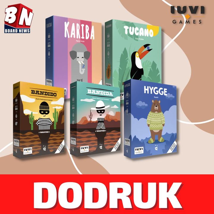IUVI - Dodruk Bandido, Bandida, Hygge, Kariba oraz Tucano