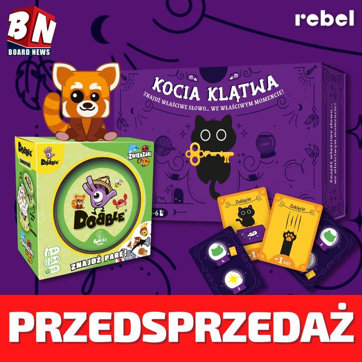 Rebel -Kocia Klątwa oraz Dobble Zwierzaki