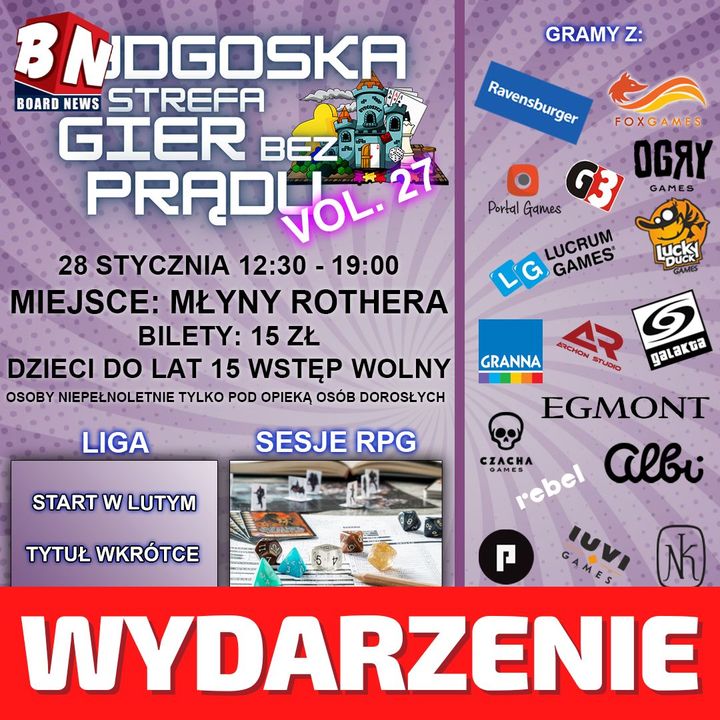 Wydarzenie - Bydgoska Strefa Gier Bez Prądu vol.27
