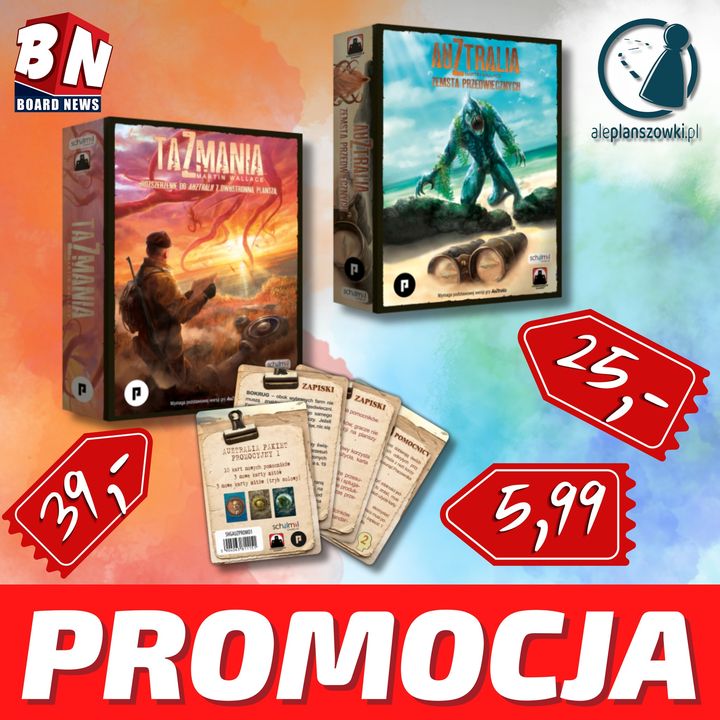  Aleplanszówki - Dodatki do AuZtralia - Tazmania, karty promocyjne i Zemsta Przedwiecznych 