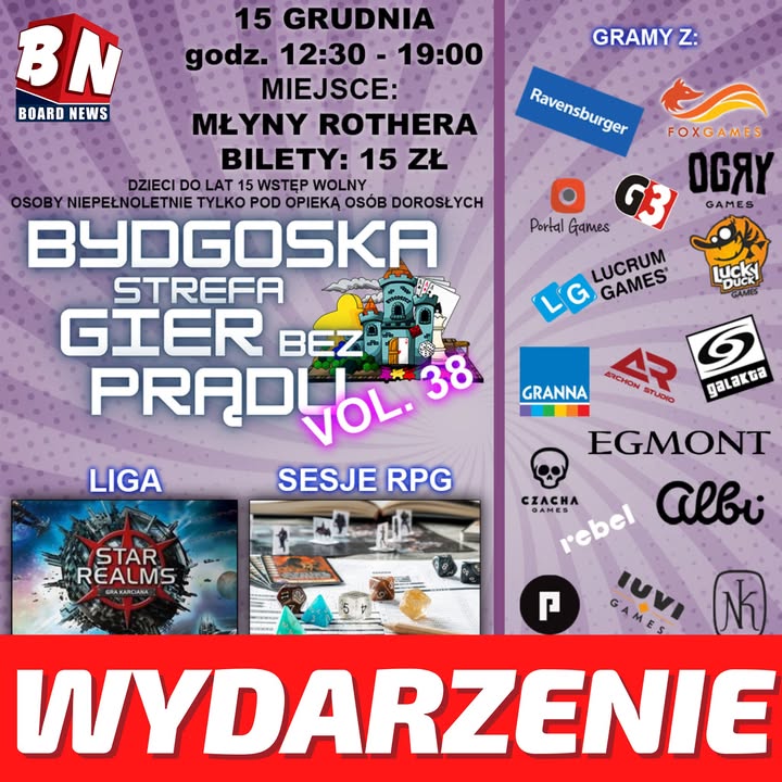 Wydarzenie – Bydgoska Strefa Gier Bez Prądu vol.38 